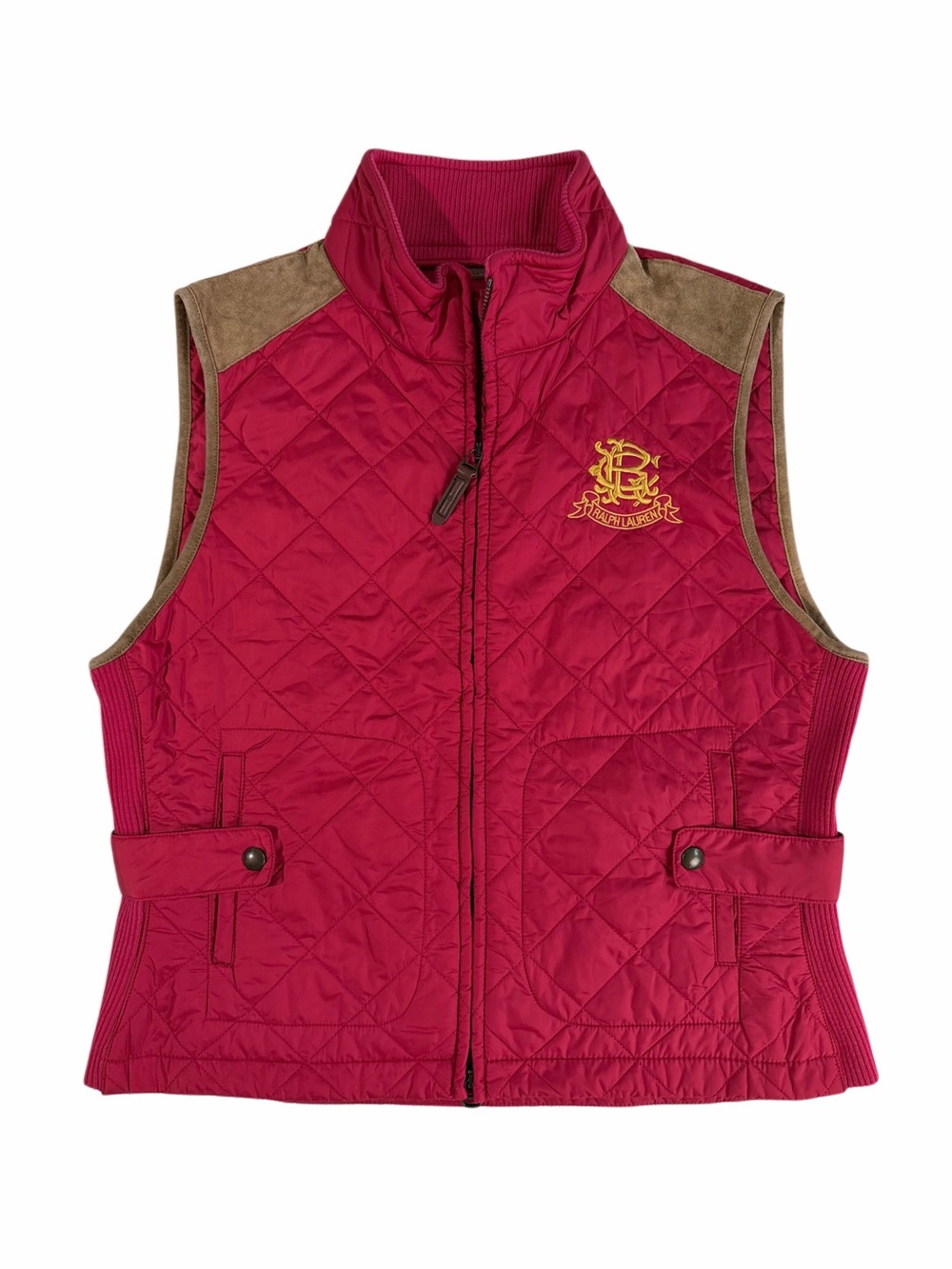 Fall/Winter 2004-05 Ralph Lauren Quilted Equestrian Vest with Tan Accents